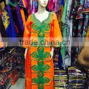 Bazin Riche Dress 2016 African Bazin Embroidery Design Dress for Women Design Fashion Dress thumbnail-5