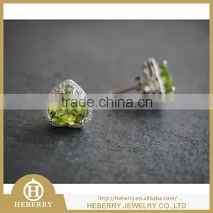 Heart Shape Crystal Gemstone Earring With Semi-precious Gemstone for VIP Gift thumbnail-3