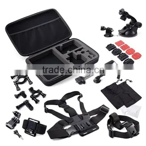 13 in 1 Action Camera Accessories Storage Case Chest Strap Holder Monopod Accessories Set Kit For Gopros SJCAM thumbnail-1