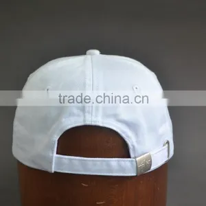 White Cotton Baseball Washed Cap thumbnail-4