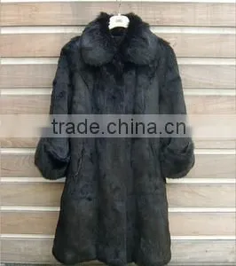 High QualityKorean Style Fur Coat Women Real Rabbit Fur Jacket thumbnail-3