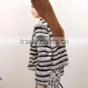 2015 Fashion Women Winter Genuine Rabbit Fur Coat RC11 thumbnail-3