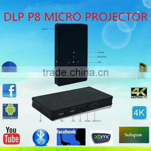 2016 High Quality Mini Projectors P8 With Buletooth Android Smart tv Box Projectors thumbnail-1