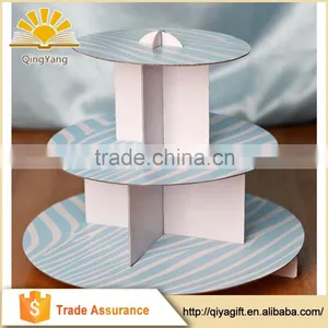 3 Tier Cardboard Cupcake Stand Tiered Zebra Cake Carrier thumbnail-1