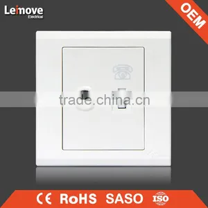 High Quality Frosted Faceplate PC White Double TV Walll Socket thumbnail-3