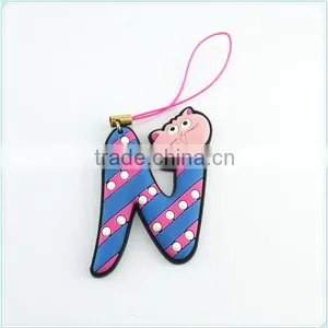 Custom Pvc Rubber Alphabet Key Chain thumbnail-1