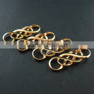 10x30mm 14K Light Gold Plated Double Infinity Timeless Forever DIY Pendant Charm Supplies 1850190 thumbnail-2