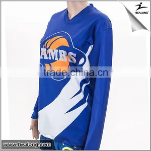 Sublimation Cheap Long Sleeve Training Shirt Basketball Shirt thumbnail-1