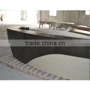 Modern Style Solid Surface Reception Desk, White Glossy Bank Front Desk thumbnail-4