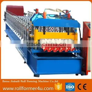 Aluminum Colored Glaze Stee Tile Steel Metal Beautiful Roof Tile Roll Forming Machine thumbnail-1