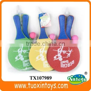 Wood Beach Tennis Racket, Wooden Beach Racket Set thumbnail-1