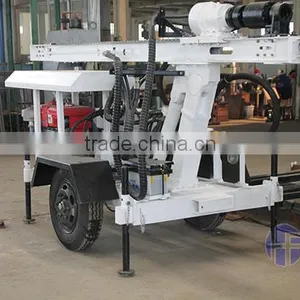 HF120W 120m Water Well Trailer Mounted Drilling Rig , Cheap Water Well Drilling Rig thumbnail-2