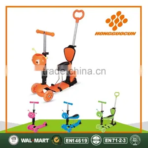 Kid Kick Scooter Three PU Wheels Sit Ride Kick Scooters thumbnail-1