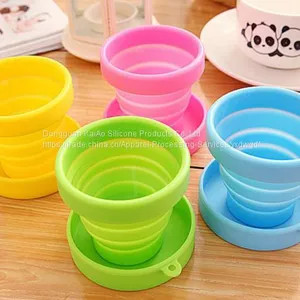 Camping Travel School Collapsible Silicone Cups thumbnail-2