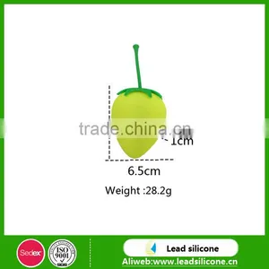 Promotional Gift Soft Silicone Key Bag, Custom Strawberry Design Soft Silicone Key Bag, Hot Selling Key Bag thumbnail-2