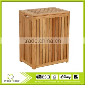 Spa-Style Bamboo Laundry Hamper thumbnail-2