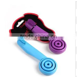 CY105 Pet Cleaning Brush Snail Shape Doggy Cat Lollipop Toothbrush thumbnail-1
