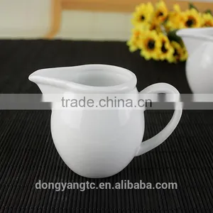 Factory Direct Wholesale WHITE Ceramic or Porcelain Milk Pot thumbnail-3