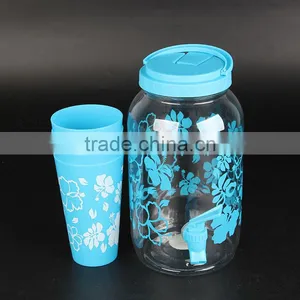Practical Blue Patterns 1 + 4 Small Cup Plastic Kettle Suit thumbnail-1