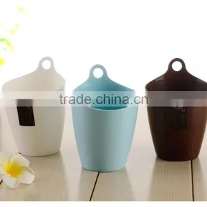 Pure Color Plastic Round Trash Can /ash-bin/plastic Waste Container for Home Use thumbnail-4