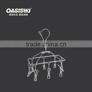 8Clips Stainless Steel Clothes Drying Rack Hanger Socks Shorts Underwear Drying Hanger thumbnail-1