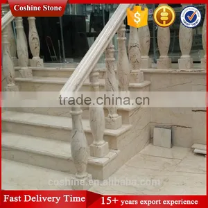 Popular Fashion Polished Natural Stone Sofita Beige Marble Staircase thumbnail-2