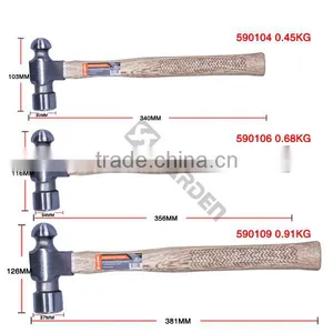 45 Carbon Steel Ball Pein Hammer With Oak Wood Handle thumbnail-6
