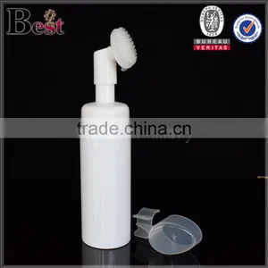 150ml White Plastic Foam Spray Bottle Facial Cleanser Silicone Brush Cap 150ml Foam Spray Bottle thumbnail-2
