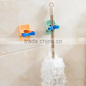 Wall Mounted Mop Clip Strong Adhesive Multi-functional Mop/Broom Hangers Rack Holders Storage & Home Organization thumbnail-3