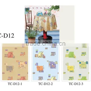 Waterproof Dining Ruffled Table Cloth,PVC Table Cover Cloth With Falannel Back thumbnail-1