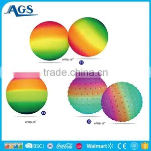Two Styles Reainbow Color Pvc Inflatable Massage Ball thumbnail-1