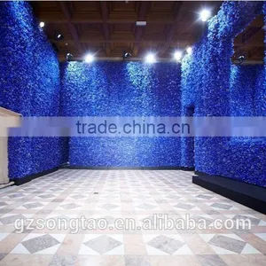 Colorful Artificial Flower Wall Backdrop With Wholesale Silk Flower Hydrangea and Rose for Wedding thumbnail-2