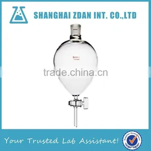 High Borosilicate Glass Globe Shaped Separatory Funnel Glass Stopcock, Large Capacity thumbnail-1