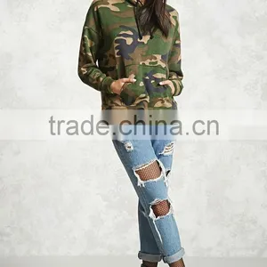 Custom Clothing Manufacturers, Pullover Custom Hoodies Long Sleeves Camo Print Custom Brand Branded Hoody thumbnail-5