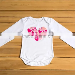 2017 Wholesale Kids Holiday Clothes Boutique Baby Valentines Cotton Long Sleeves Romper thumbnail-1