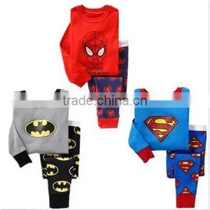 Wholesale 2017 Baby Sleepwear Printing Long Sleeve Cotton Pajamas for Children Cheap Summer Kids Pajamas Set thumbnail-1