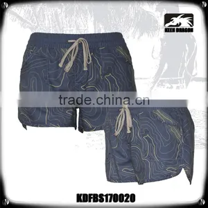 Manufacture Customer Design Summer Wear Girl's Shorts Womens Beach Swim Shorts thumbnail-1