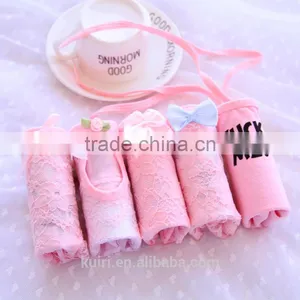 Sexy Lace Young Girl Cute Panties Lady Cotton Pink Underwear E9 thumbnail-2