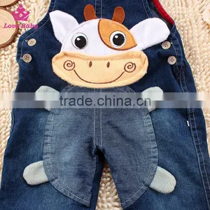 Lovely Cow Kids Clothing Children Denim Overalls Baby Fashion Strap Jeans thumbnail-2