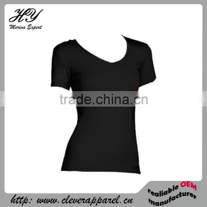 OEM 52008 Thin Merino Wool Women Top T-shirt thumbnail-1