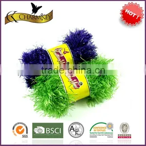 Wholesale Crochet Pine Needle Pattern Dyed Solid Color Eyelash Yarn thumbnail-1