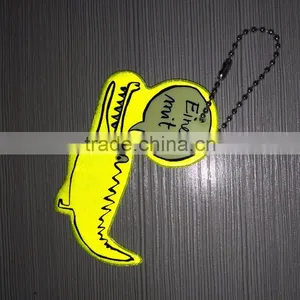China New Design Reflective Promotion Custom Reflector Soft PVC Keychain thumbnail-1