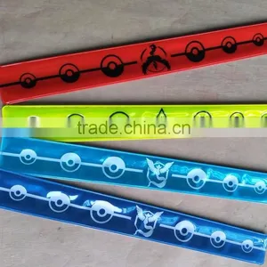 Glow in the Dark Pvc Promotion Snap Slap Bracelet Wristband thumbnail-6