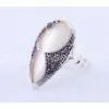Top Quality 925 Thai Silver Marcasite Ring Jewelry With Manmade Gemstone Shell thumbnail-1