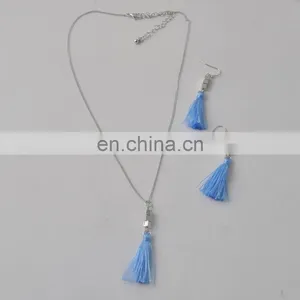 Jewelry Set Tassel Jewelry Set Fringe Necklace Fringe Earring thumbnail-1