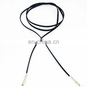 Fashion Chocker Long Suede Fabric Necklaces Choker Necklace With Metal thumbnail-5
