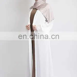 Custom High Quality White New Model Abaya Dubai Egypt in China,latest Design Muslim Dress 2017 Abaya thumbnail-3