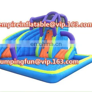 New Design Meidum Size Water Slide Inflatable Slide With Pool ID-SLM043 thumbnail-1