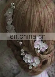 Aidocrystal Hot Selling Newest Fashion White Wedding Bridal Hair Accessories Handmade thumbnail-2
