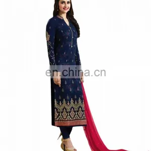 2017 Prachi Desai Straight Cut Salwar Kameez / Women Occasion Caual Party Wear Indian Ethnic Suits(salwar Kameez Suits) thumbnail-1